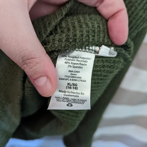 Great Basic Sweater XL Olive Green - Picture 8 of 9